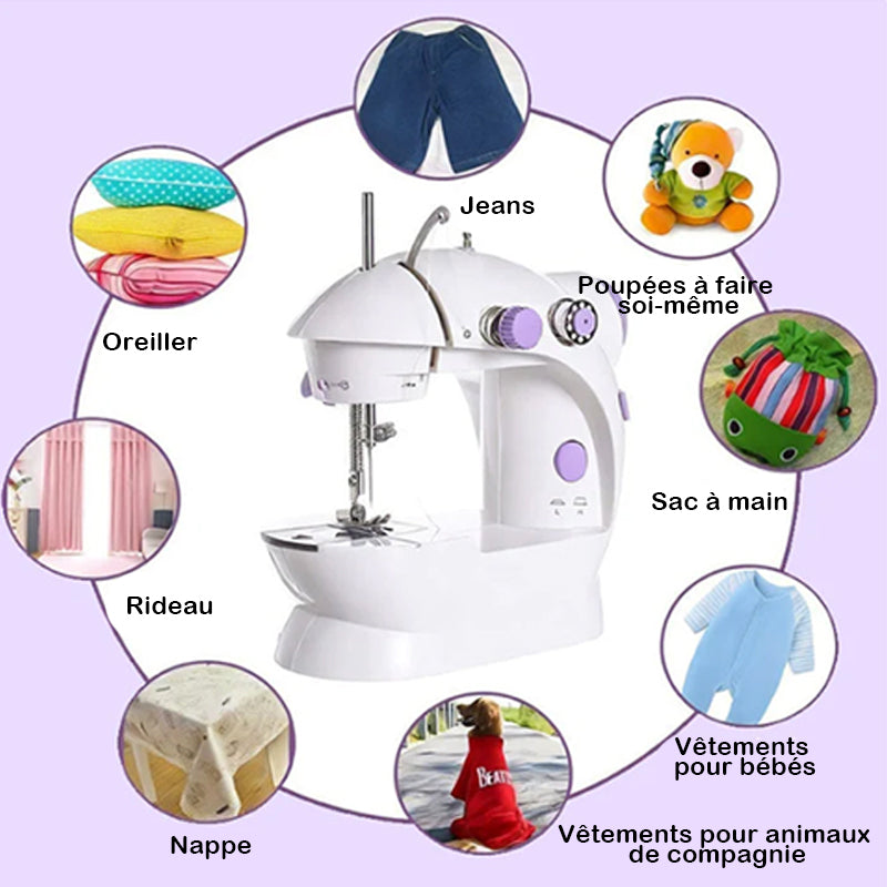 Kit de machine à coudre jouet mini pour enfants, machine à coudre électrique portable simulation pour enfants dès 3 ans Kit de machine à coudre jouet mini pour enfants, machine à coudre électrique portable simulation pour enfants dès 3 ans
