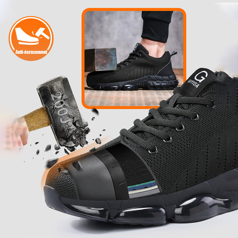 Chaussures De Sécurité Femmes HULKAY - Anti-Impact & Anti-Glisse | Respirantes Pour Chantier/Usine