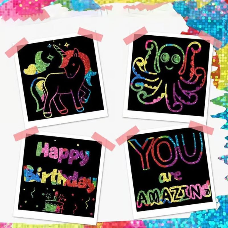 Art à gratter pour enfant, peinture artistique à gratter | Kit de peinture à gratter Kit Art à gratter pour enfant, peinture artistique à gratter | Kit de peinture à gratter Kit