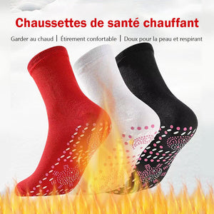 Chaussettes de mise en forme auto-chauffantes à acupression de tourmaline