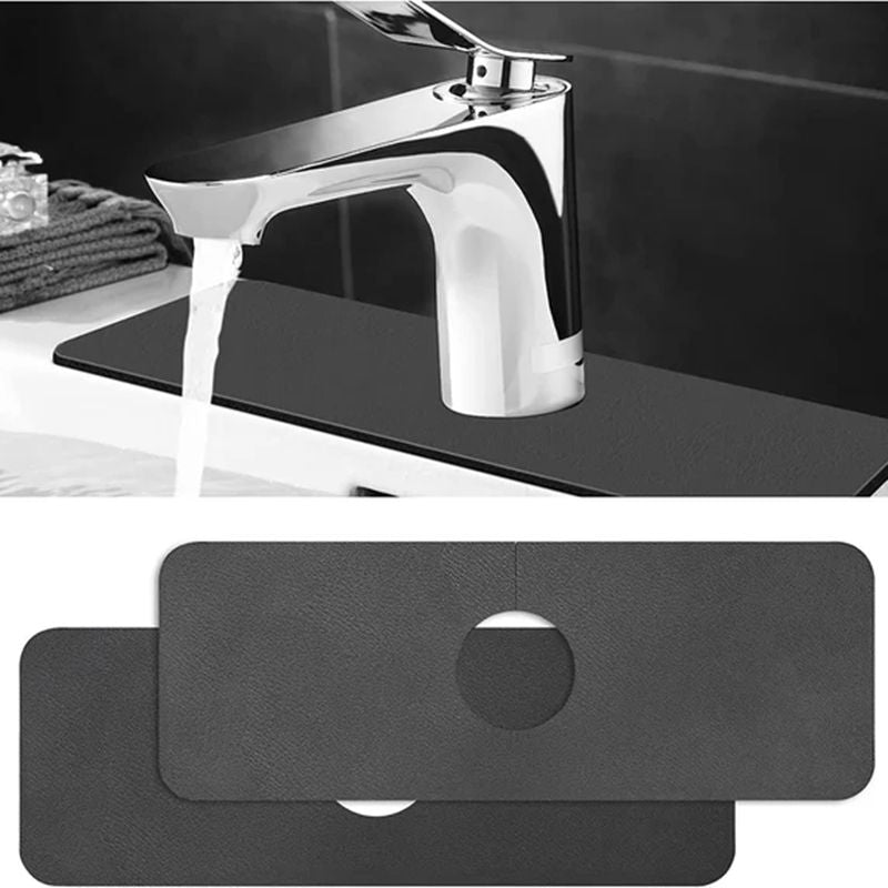 Tapis Absorbant En Terre De Diatomée Pour Évier - 60x10 Cm Avec 2 Dessous De Verre - Séchage Rapide