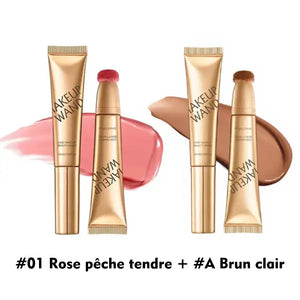 Combinaison de stick blush et de stick contour
