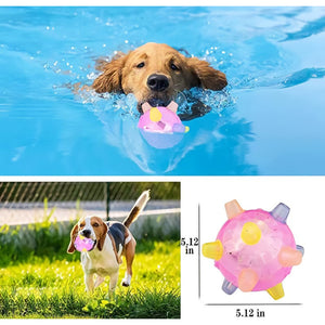 Jouet pour animaux de compagnie boule sautante lumineuse