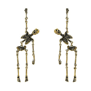🔥Boucles d'oreilles squelette en or