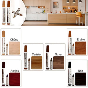 Kit de restauration de surface en bois (6/8 couleurs)