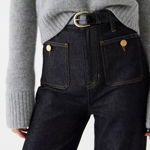 👖Pantalon ample taille haute à jambes larges