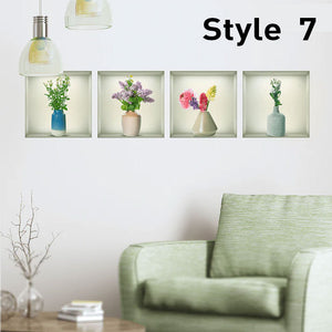 Sticker mural autocollant 3D Plante