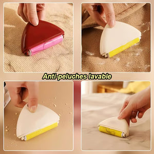 Rouleau anti-peluche lavable et portable