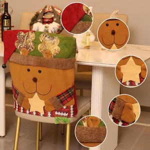 💥Jolie housse de chaise sur le thème de Noël🎄