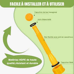 Tuyau de remplacement de baril d'huile fileté à écrou hexagonal