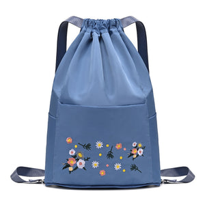 Sac de yoga simple brodé avec cordon de serrage