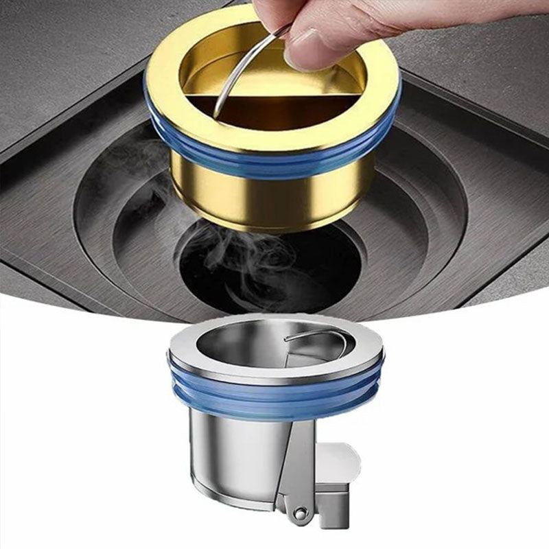 Noyau De Vidange De Sol En Laiton Anti-odeur - 45x42 Mm - Valve Unidirectionnelle, Anti-refoulement - Pour Salle De Bain, Cuisine - 6