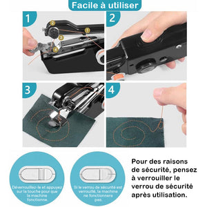 Mini machine à coudre électrique portative