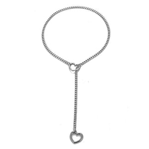 Collier coeur punk gothique