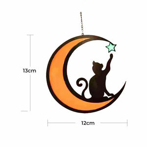 Pendentif dos de chat lune