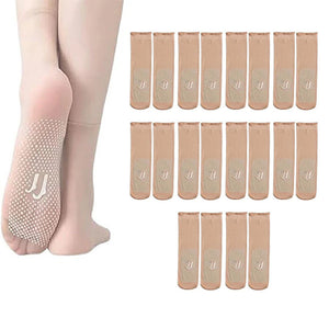 Chaussettes antidérapantes en soie cristalline invisibles pour femmes