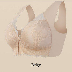 Soutien-gorge boucle devant respirant avec dentelle