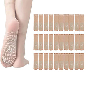 Chaussettes antidérapantes en soie cristalline invisibles pour femmes