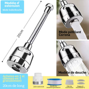 Extension de robinet rotatif haute pression pour cuisine