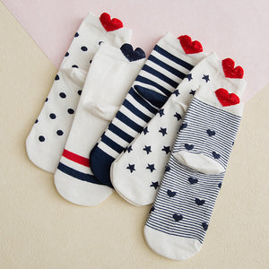 Chaussettes avec un motif de cœur (5 paires)