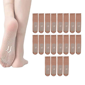 Chaussettes antidérapantes en soie cristalline invisibles pour femmes