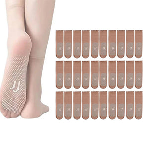 Chaussettes antidérapantes en soie cristalline invisibles pour femmes