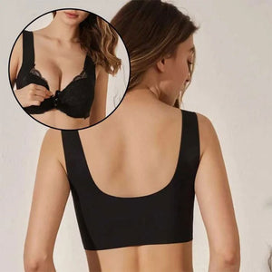 Soutien-gorge boucle devant respirant avec dentelle