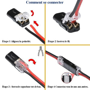 Connecteur enfichable de fil avec boucle de verrouillage