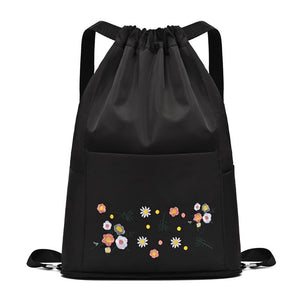 Sac de yoga simple brodé avec cordon de serrage