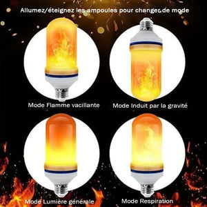 🔥Ampoule LED à effet de flamme à induction par gravité