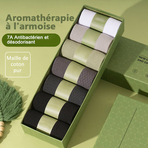 Chaussettes courtes antibactériennes en pur coton
