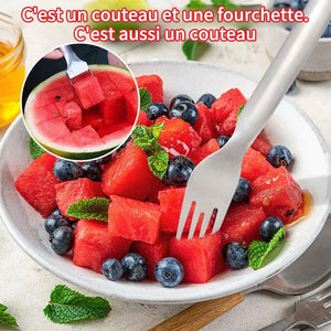 Coupe-fruits 2 en 1 en acier inoxydable