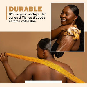 Serviette de bain africaine en maille exfoliante à haute élasticité
