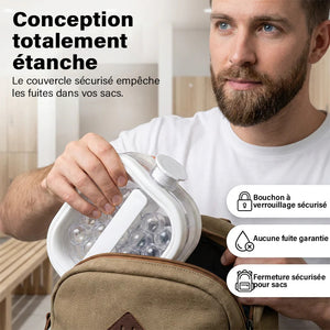 Gourde portable en silicone pour glaçons sphériques