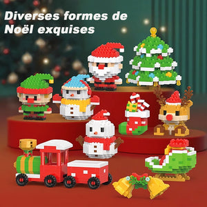 Jouets de construction éducatifs pour enfants de style Noël