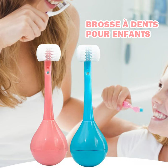 Brosse à dents à trois côtés pour enfants Tumbler