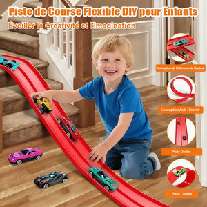 Ensemble de jouets de piste de course flexible à faire soi-même