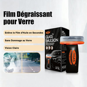 Brosse pour nettoyer les films huileux sur les vitres de voiture