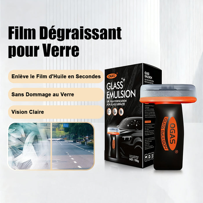 Brosse pour nettoyer les films huileux sur les vitres de voiture