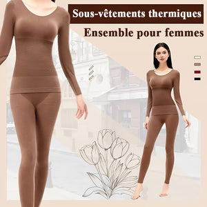 Ensemble de sous-vêtements thermiques pour femmes