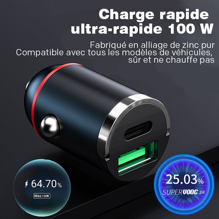 Chargeur de voiture rapide invisible