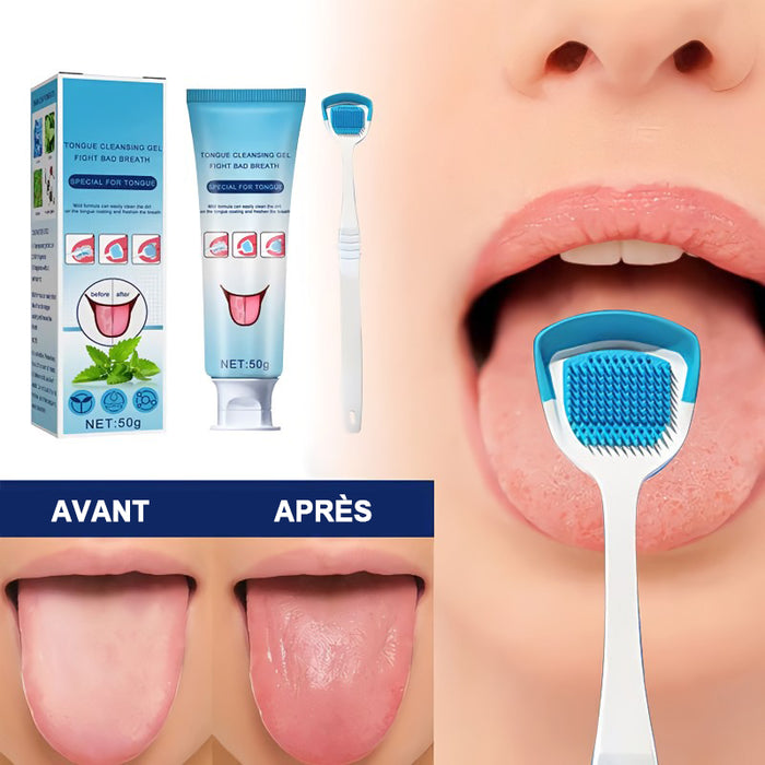 Coffret de gel nettoyant pour la langue probiotique