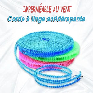 Corde à linge portable pour l'extérieur et la maison