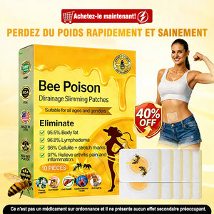 Patchs amincissants de drainage lymphatique au venin d'abeille (10 pièces)