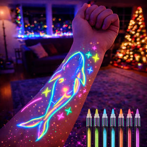 Stylo de maquillage temporaire fluorescent UV néon