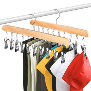 Organisateur de placard avec 10 pinces - Organisateur de placard suspendu gain de place