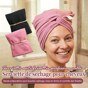 Serviette de séchage anti-frisottis — Le secret pour des boucles parfaites et définies