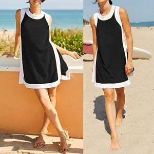 Ensemble deux pièces en coton sans manches pour femme