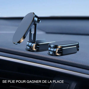 Support de téléphone magnétique pliable en alliage pour voiture