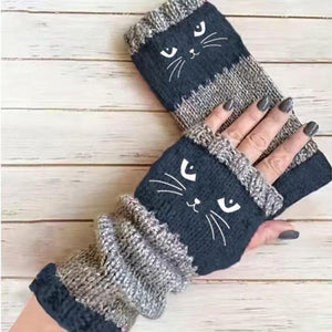 Gants tricotés sans doigts pour femmes